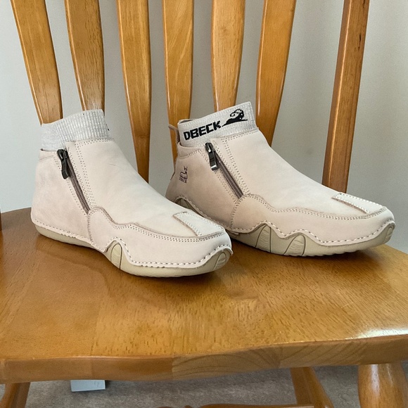 Dbeck Men's Casual Slip-On Bootie High Top Genuine Leather Zipper Boots Fashion - Picture 3 of 12